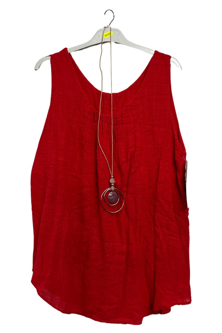 Plain Asymmetrical Hem Cotton Top