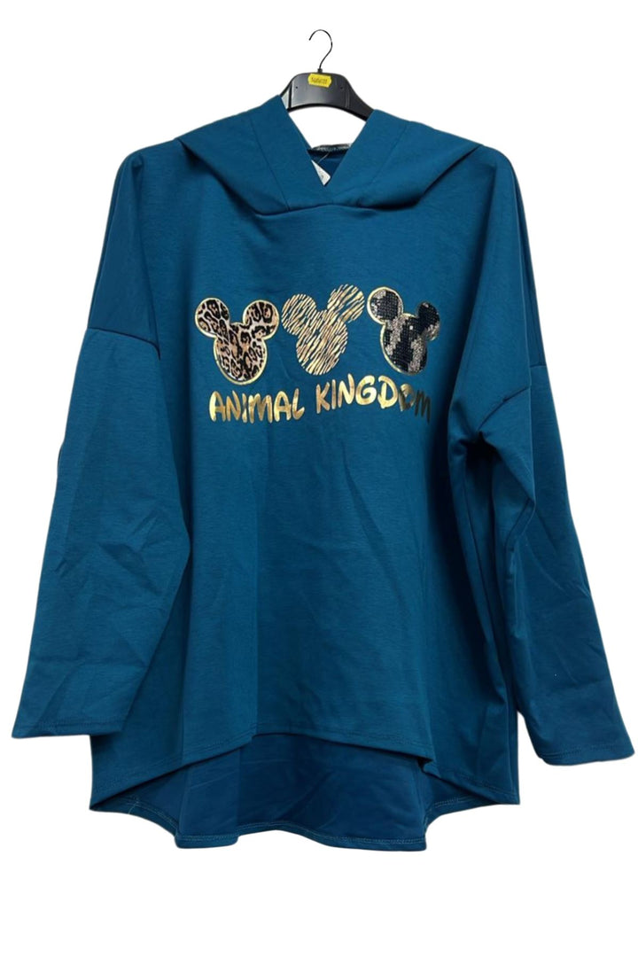 high low hem hoodie