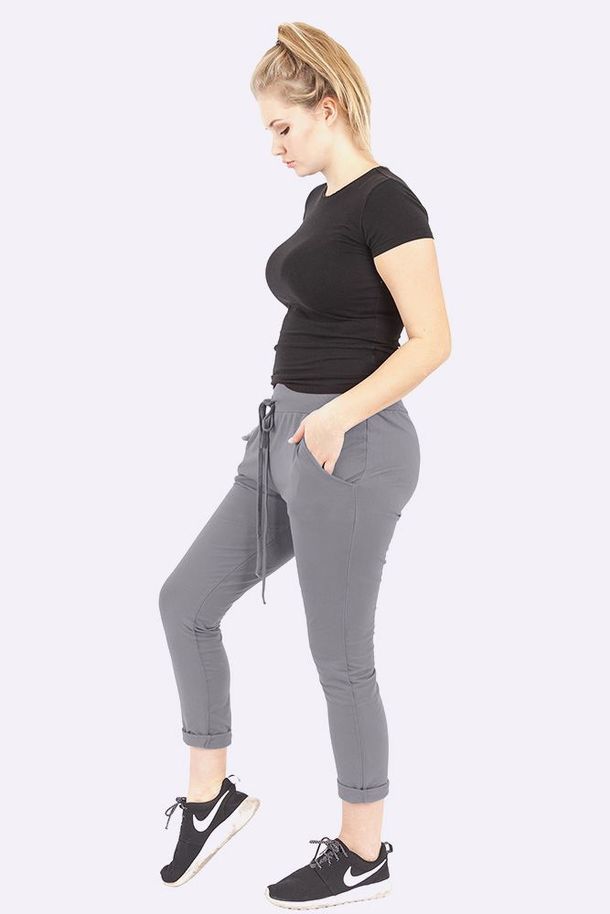 Italian Plain Drawstring Pocket Trousers
