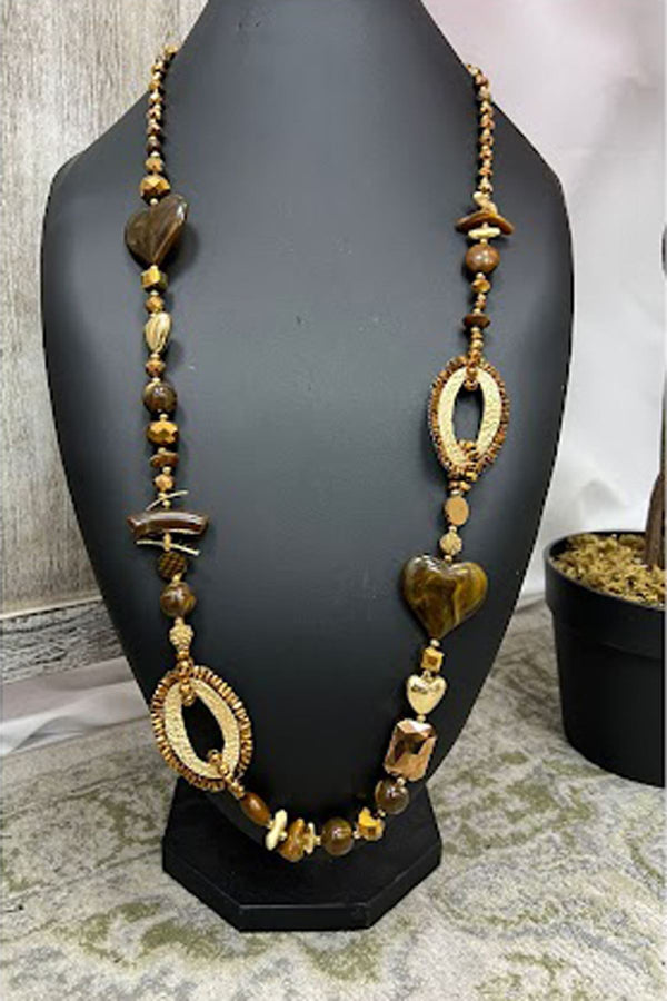 Heart Accents Beaded Necklace