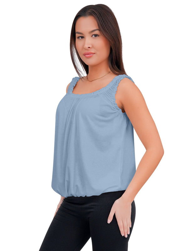 Special Price Basic Elasticated Gather Vest Top
