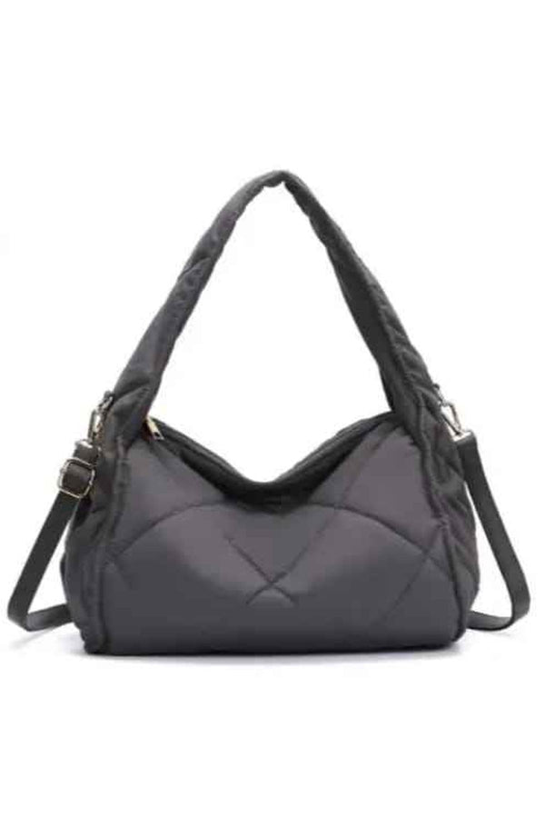 Dual Strap Padded Nylon Shoulder Bag