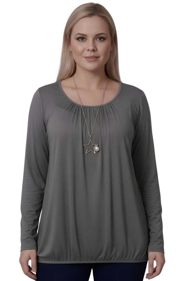 round neck viscose top