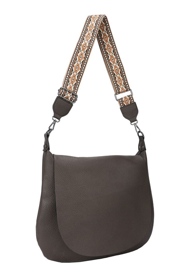 Soft Flap Wide Strap Shoulder Bag