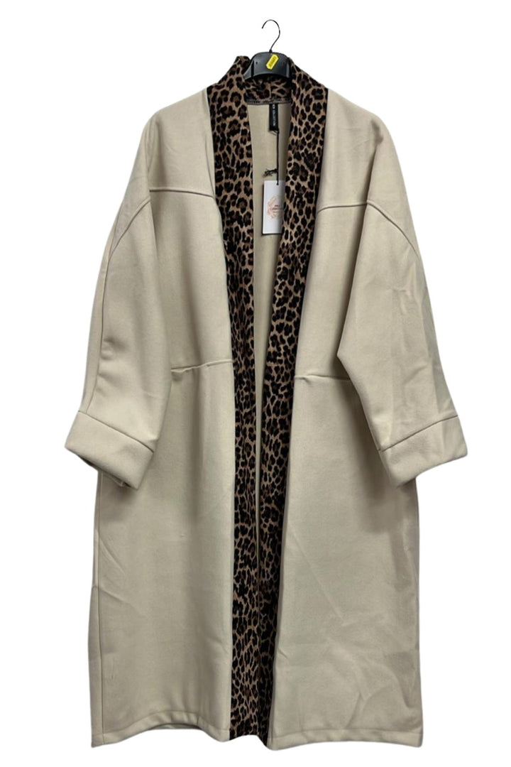 leopard edge straight coat