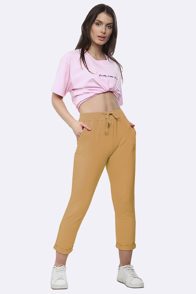 Italian Plain Drawstring Pocket Trousers