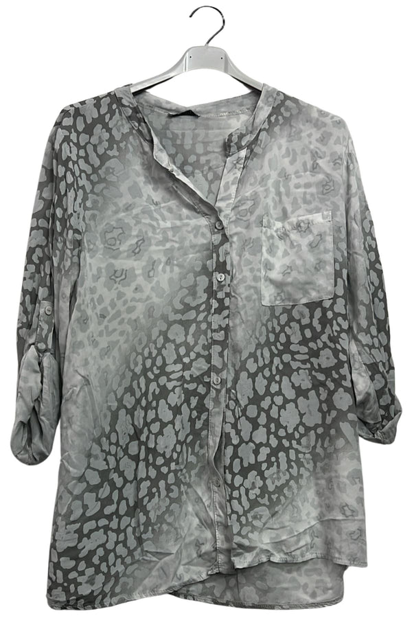 leopard print button up shirt
