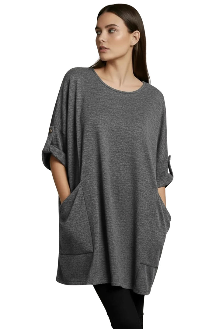 soft textured draped top