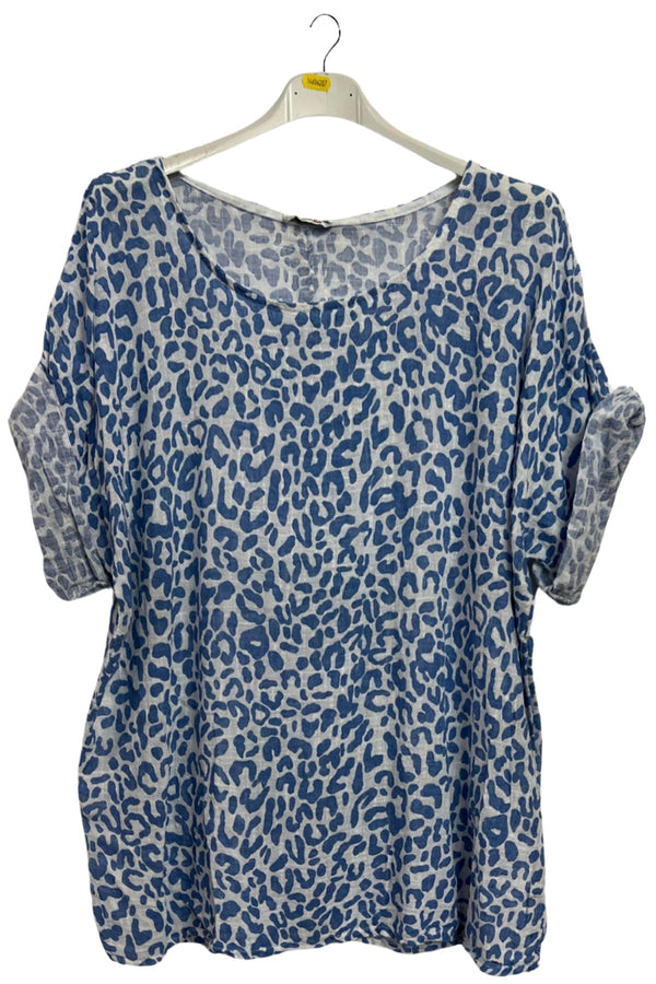 Leopard Print Tunic Cotton Top