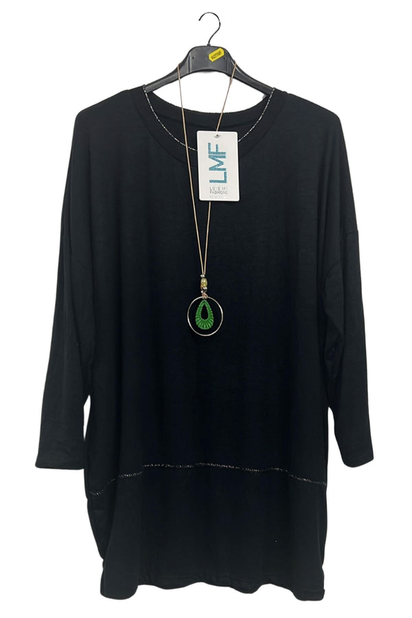 Plain Soft Knit Round Hem Top