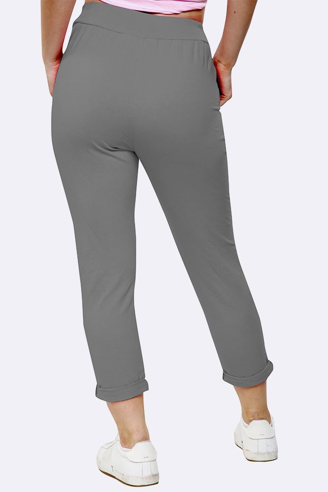 Italian Plain Drawstring Pocket Trousers