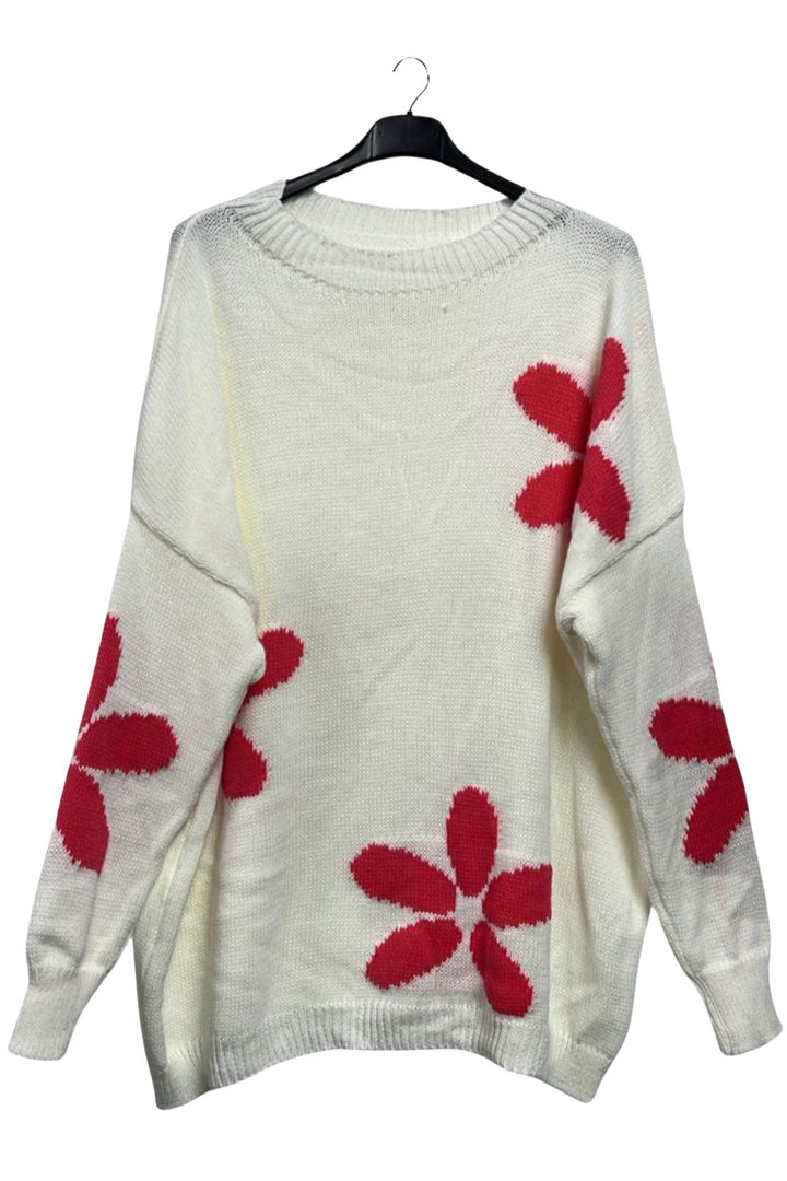 floral print knitted tunic jumper wholesale