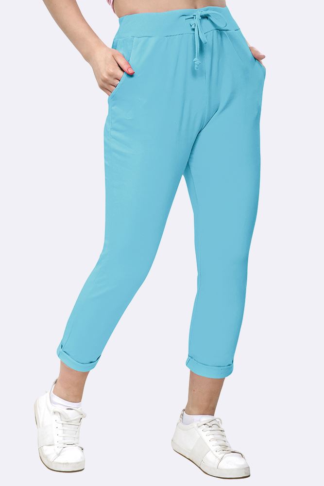 Italian Plain Drawstring Pocket Trousers