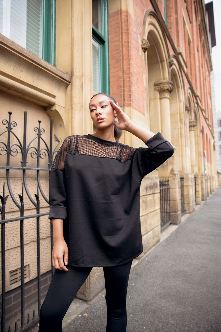wholesale oversized mesh top