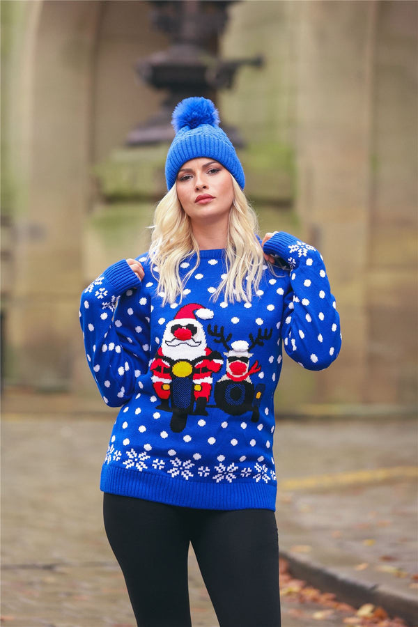 Christmas Santa On Bike Jumper