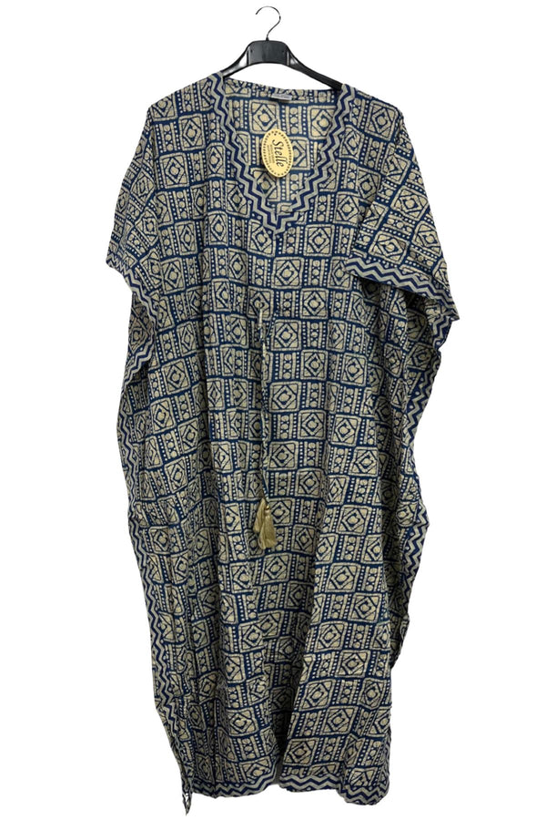 Geometric Print Cotton Kaftan