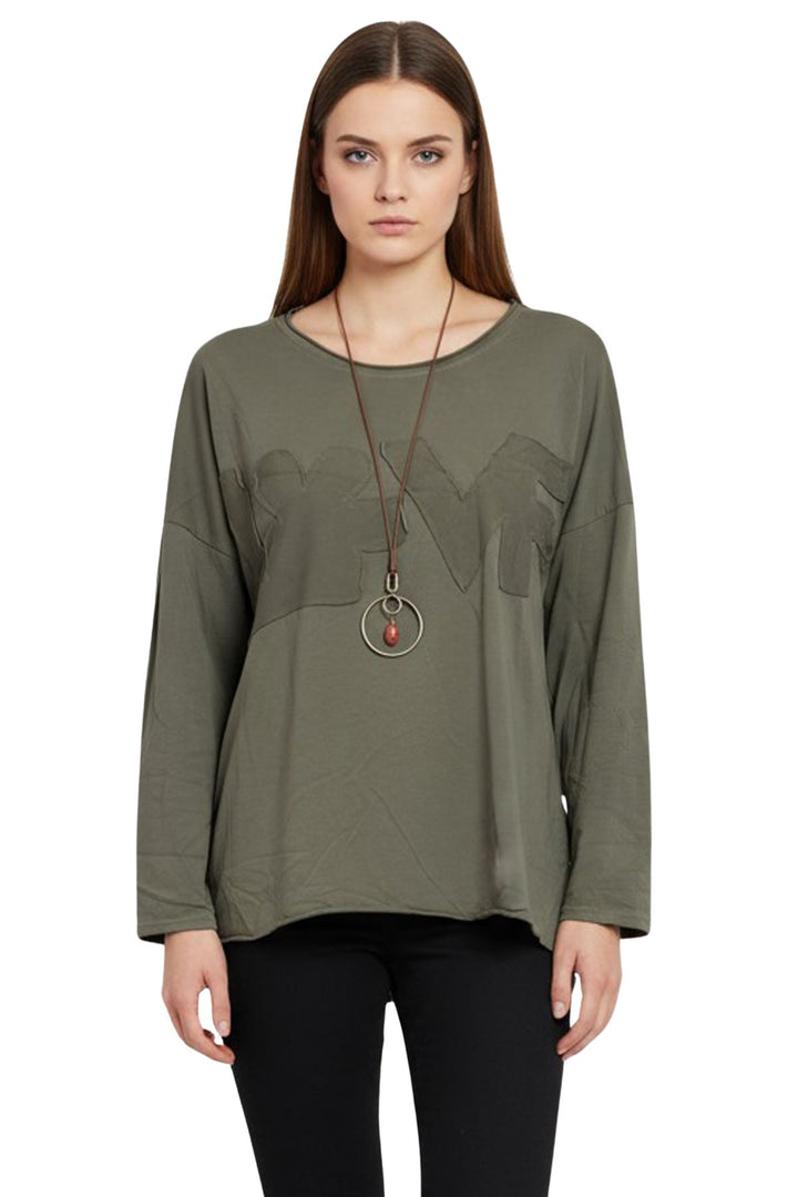 love applique tunic top