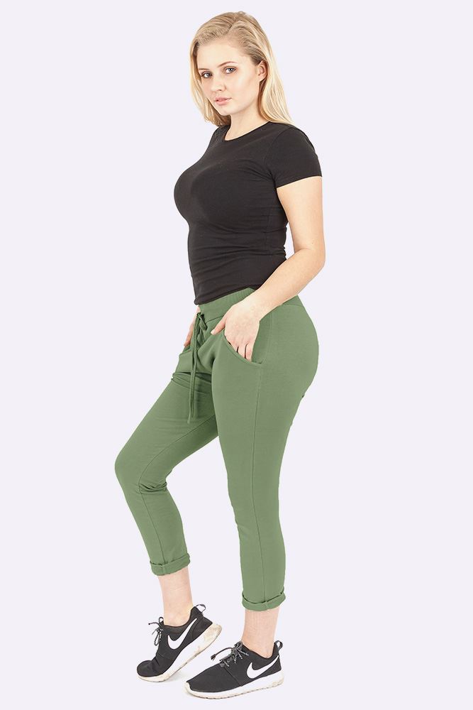 Italian Plain Drawstring Pocket Trousers