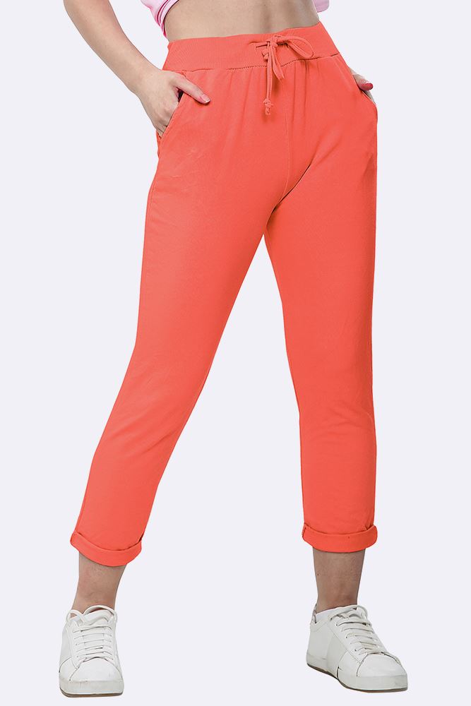 Italian Plain Drawstring Pocket Trousers