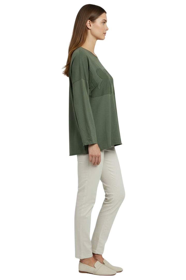 textured applique top