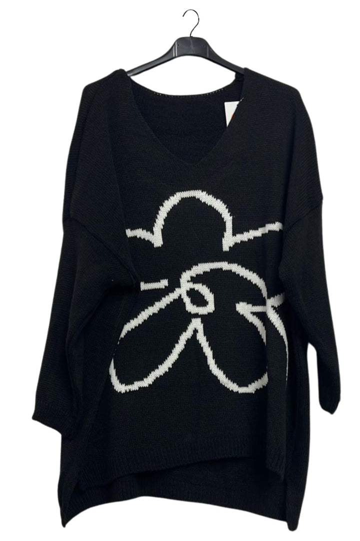 abstract floral sweater UK