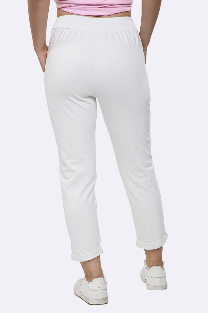 Italian Plain Drawstring Pocket Trousers