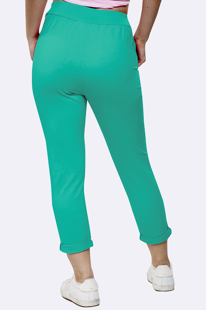 Italian Plain Drawstring Pocket Trousers