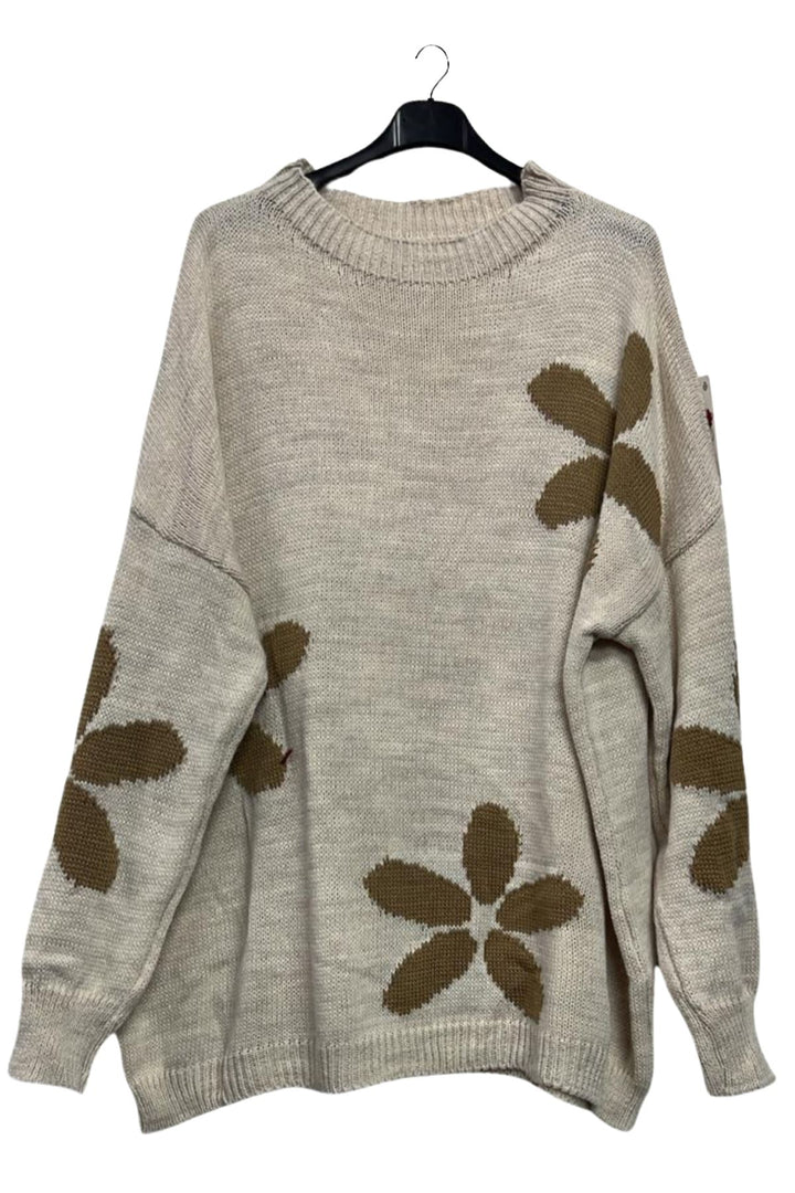 bulk floral print knitted jumper for retailers