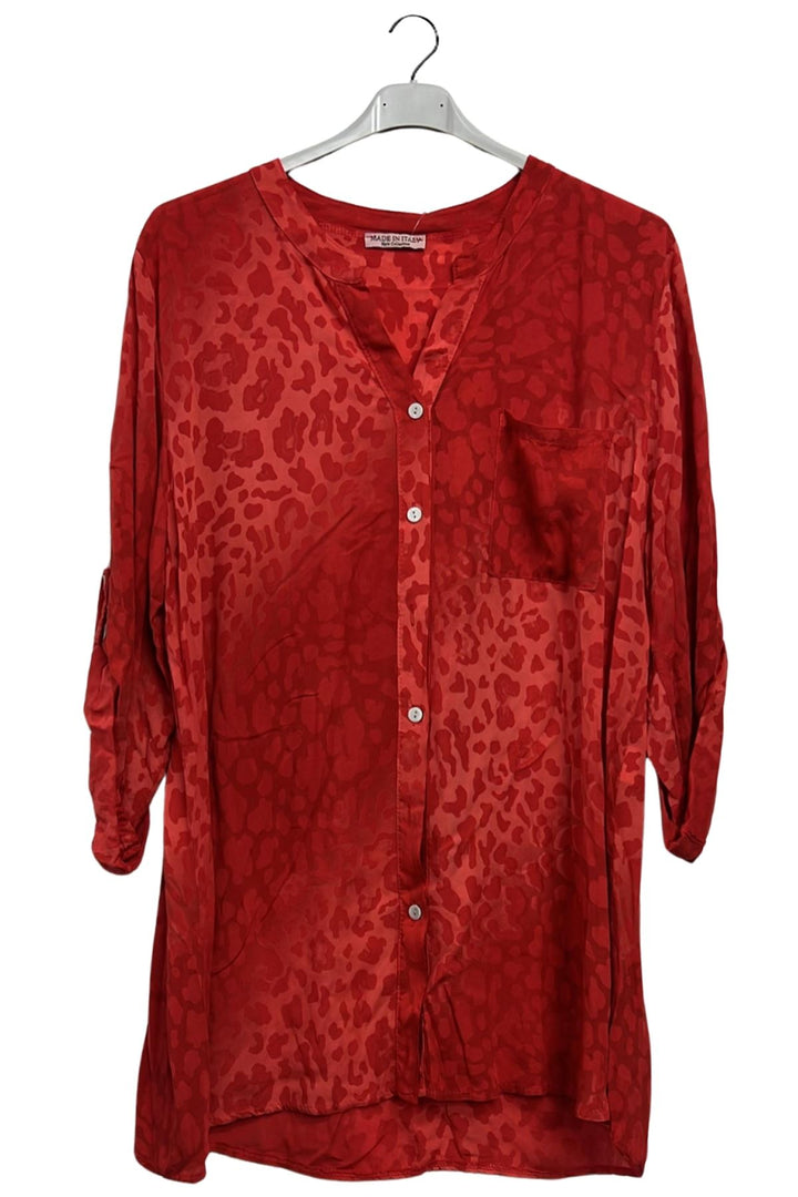 leopard shirt with pockets