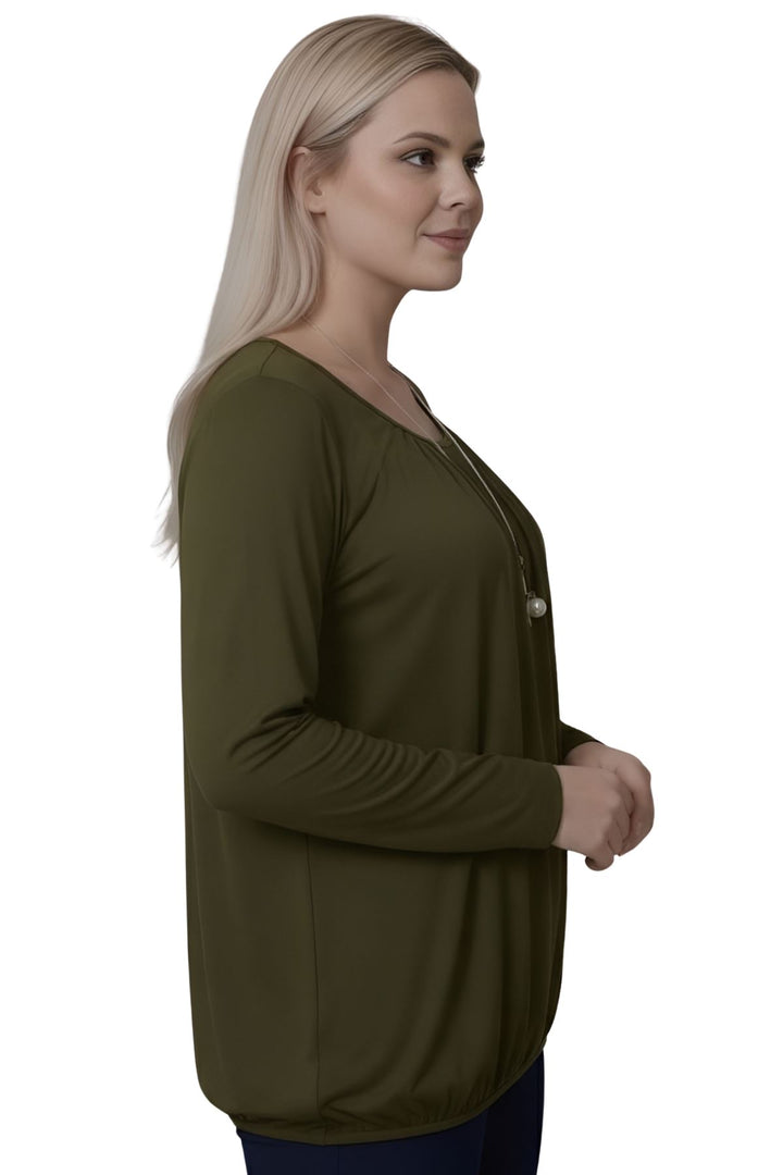elegant pleated viscose top