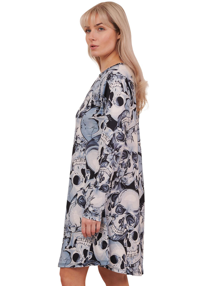 skull print dress
