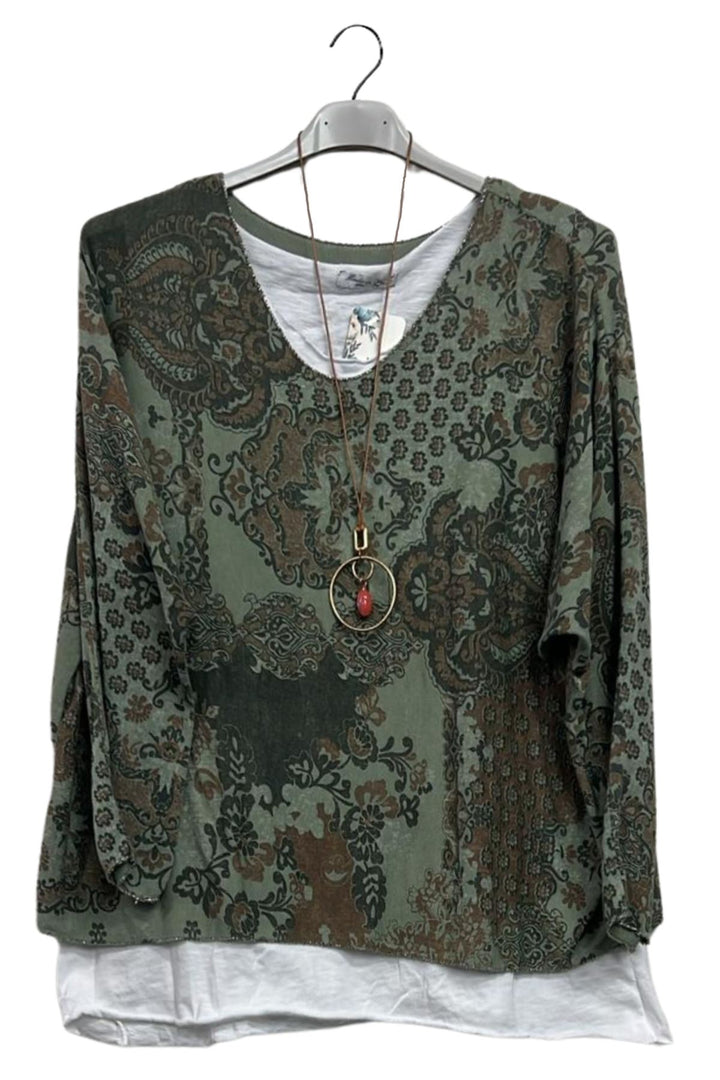 wholesale paisley cotton top