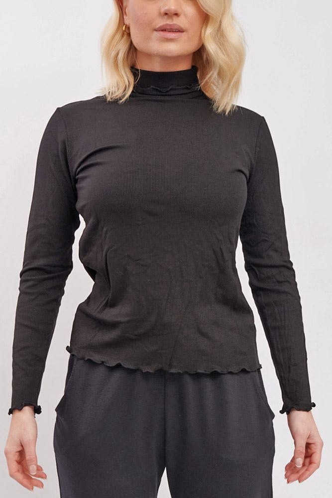 wholesale plain roll neck top