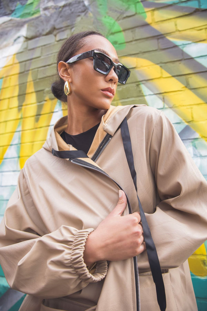 uk fashion faux leather jacket