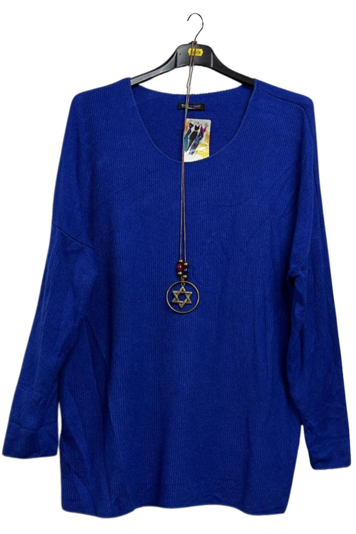 plain knit drop shoulder top clothing