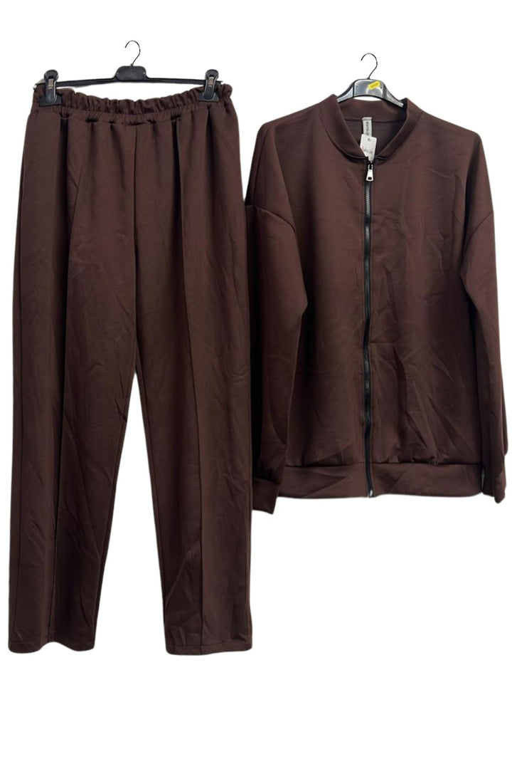 plain front zip jacket co ord