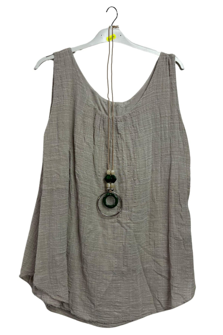 Plain Asymmetrical Hem Cotton Top