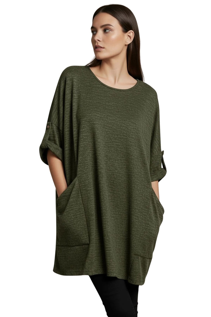 two pocket draped top