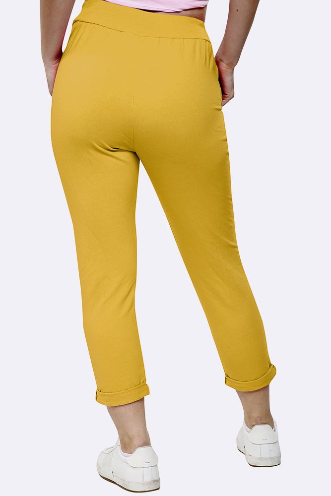 Italian Plain Drawstring Pocket Trousers