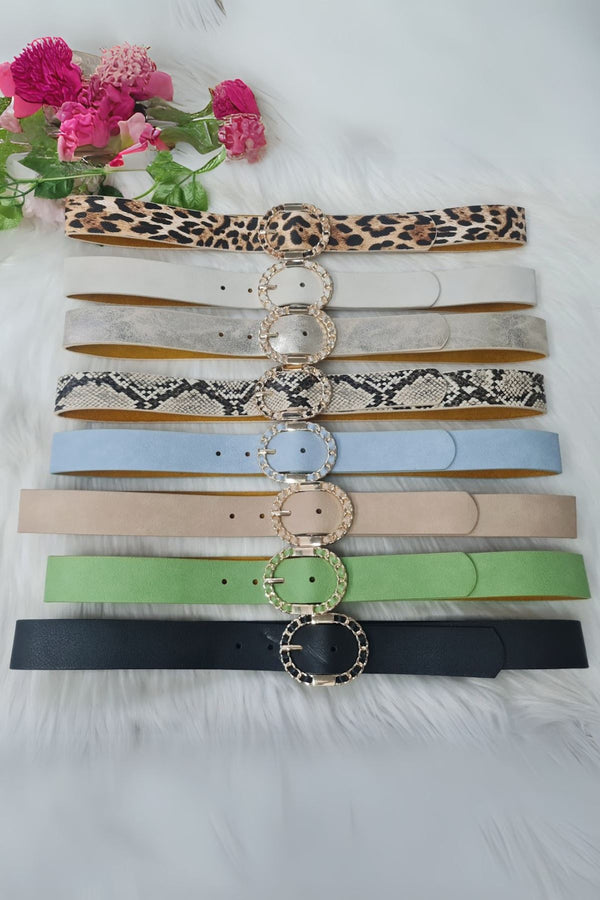 Oval Buckle thin Belt