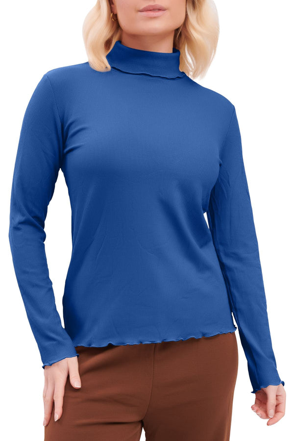 Special Price Plain Ribbed Viscose Jumper