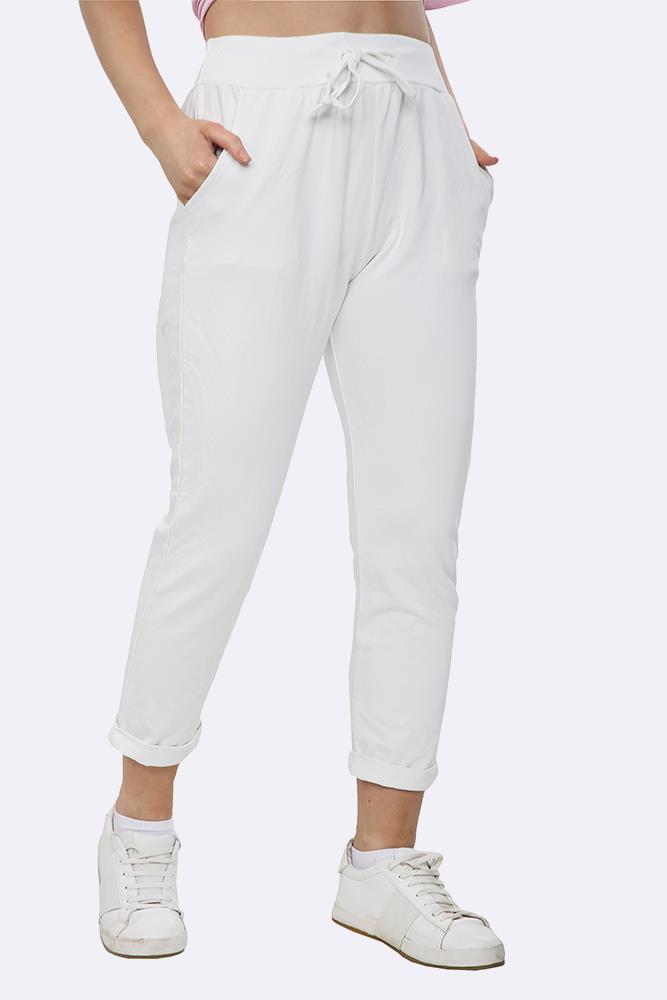 Italian Plain Drawstring Pocket Trousers