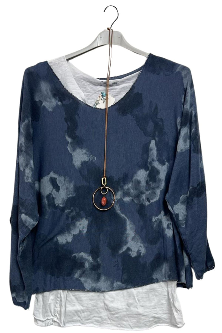 wholesale tie dye cotton blouse