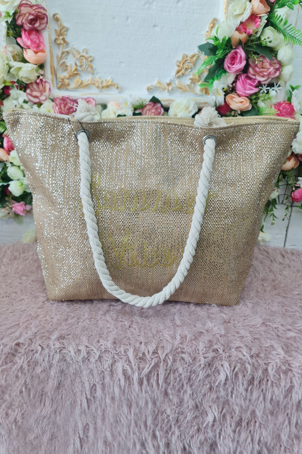 Summer Vibes Print Two Handle Shoulder Bag