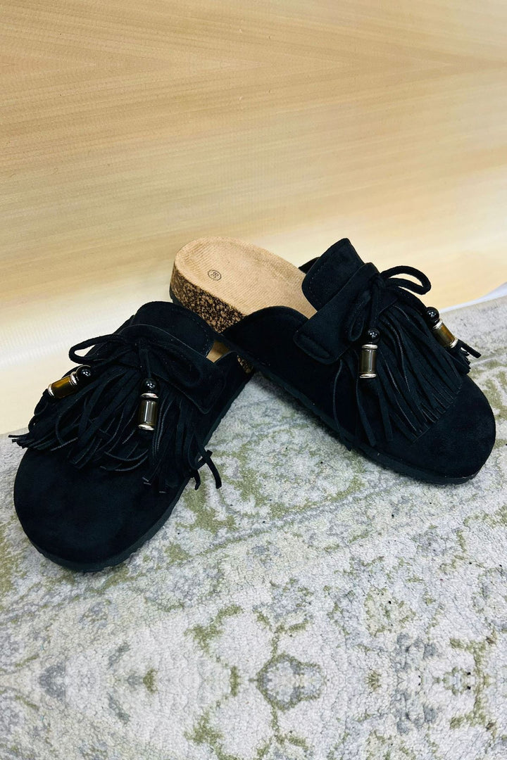 bulk beaded detail slip on shoes