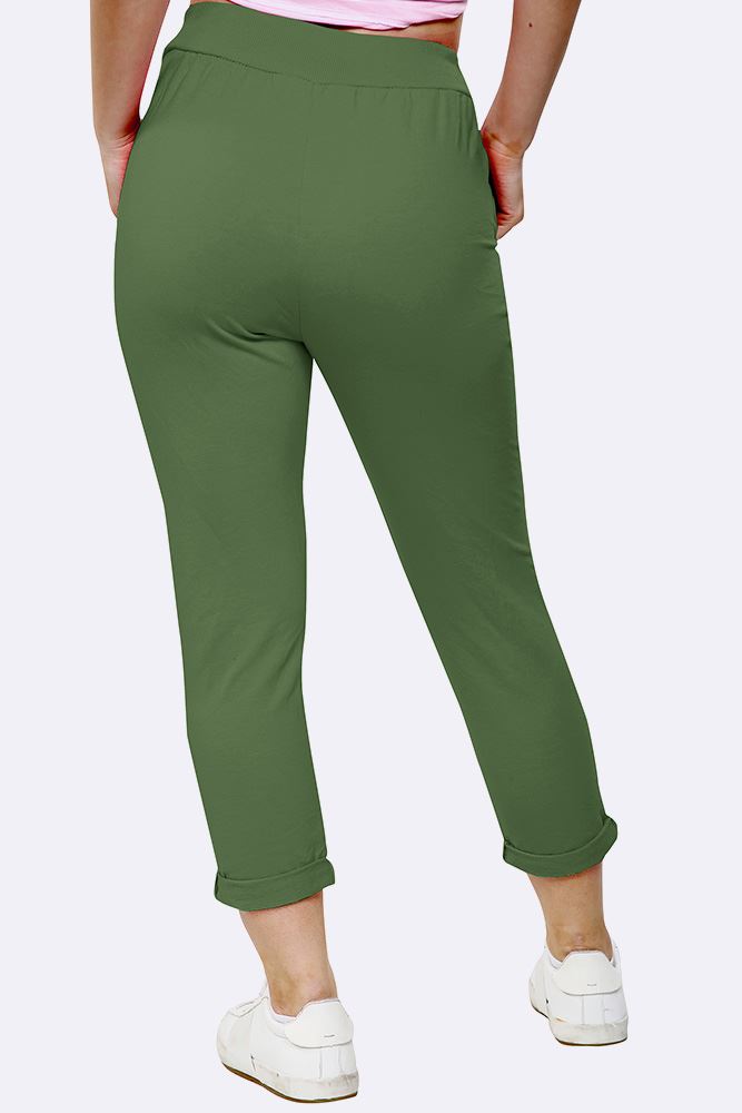 Italian Plain Drawstring Pocket Trousers
