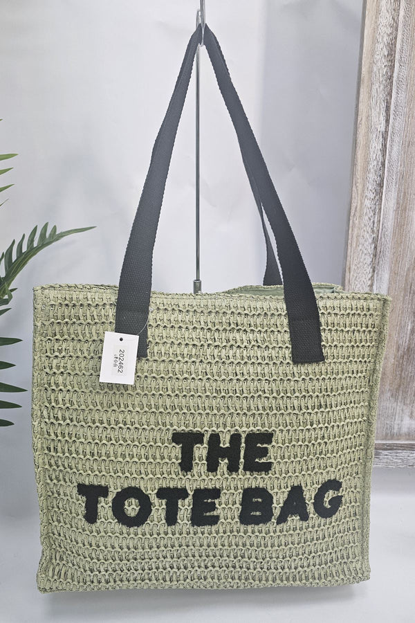 Tote Straw Two Handle Shoulder Bag