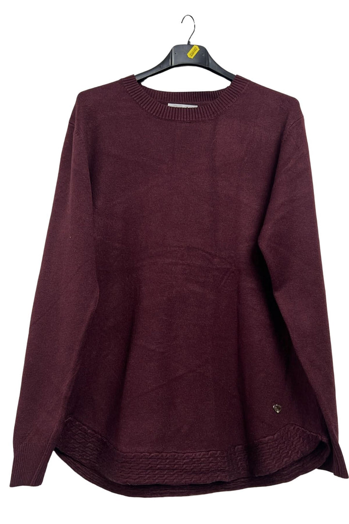 women curved hem jumper