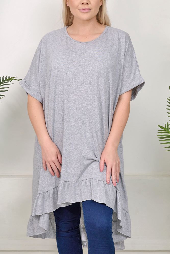 Plain Flared Hem Cotton Dress