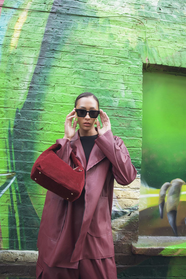 fashion retailer faux leather jacket